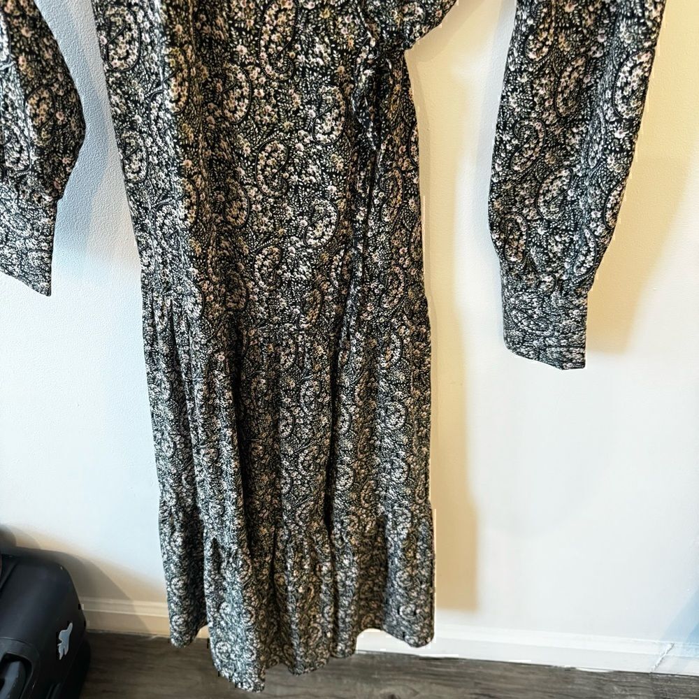 NWOT - Bacio Floral Wrap Maxi Long Sleeve Dress Size Small - Picture 4 of 11